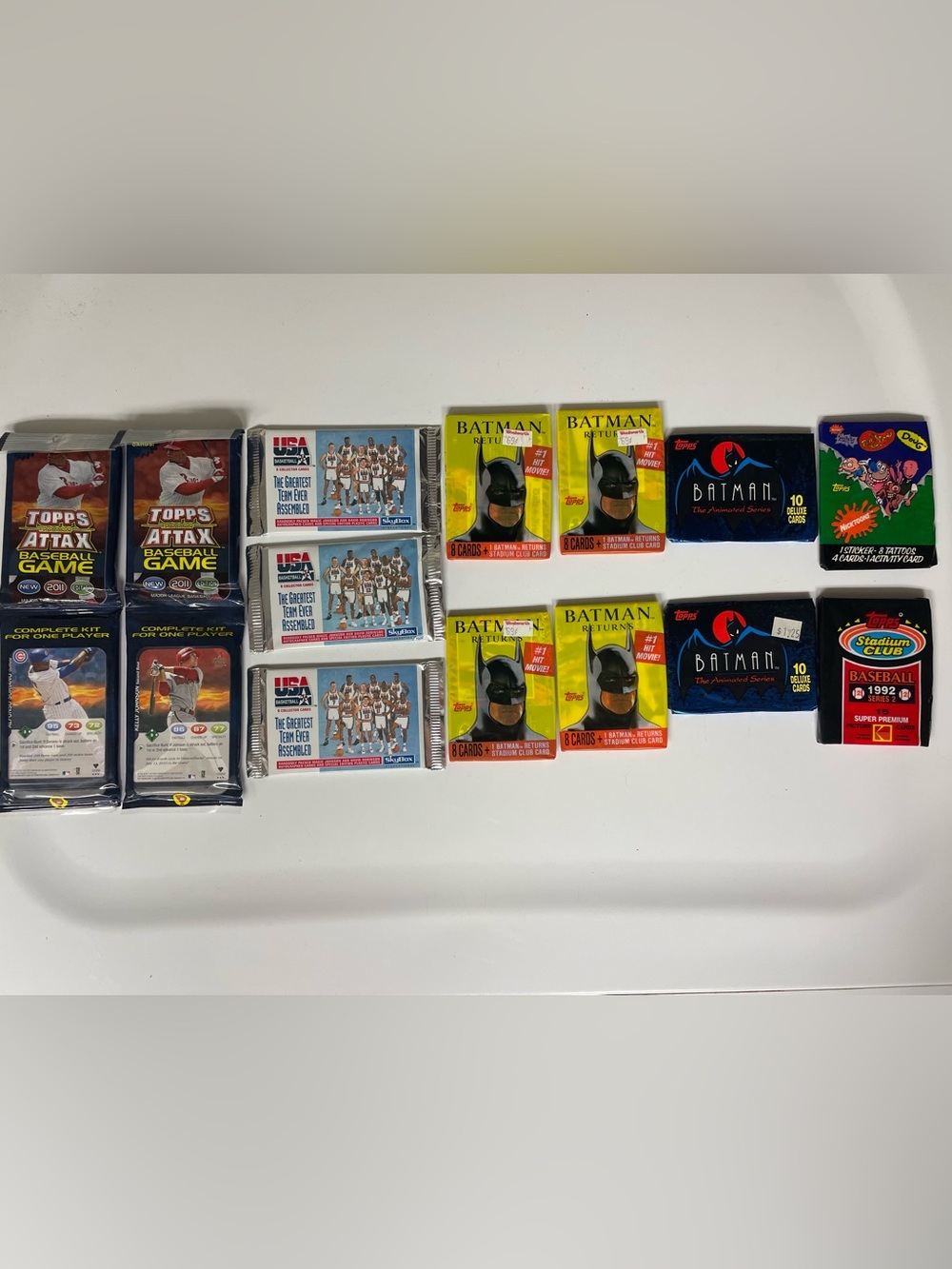 Multiple vintage trading cards packs. 90s Era